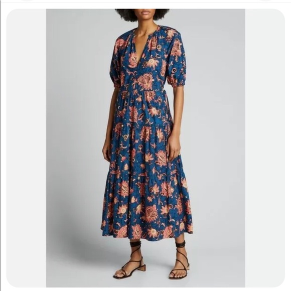 A.L.C. Mischa Tiered Floral-Print Maxi Dress - Picture 2 of 9
